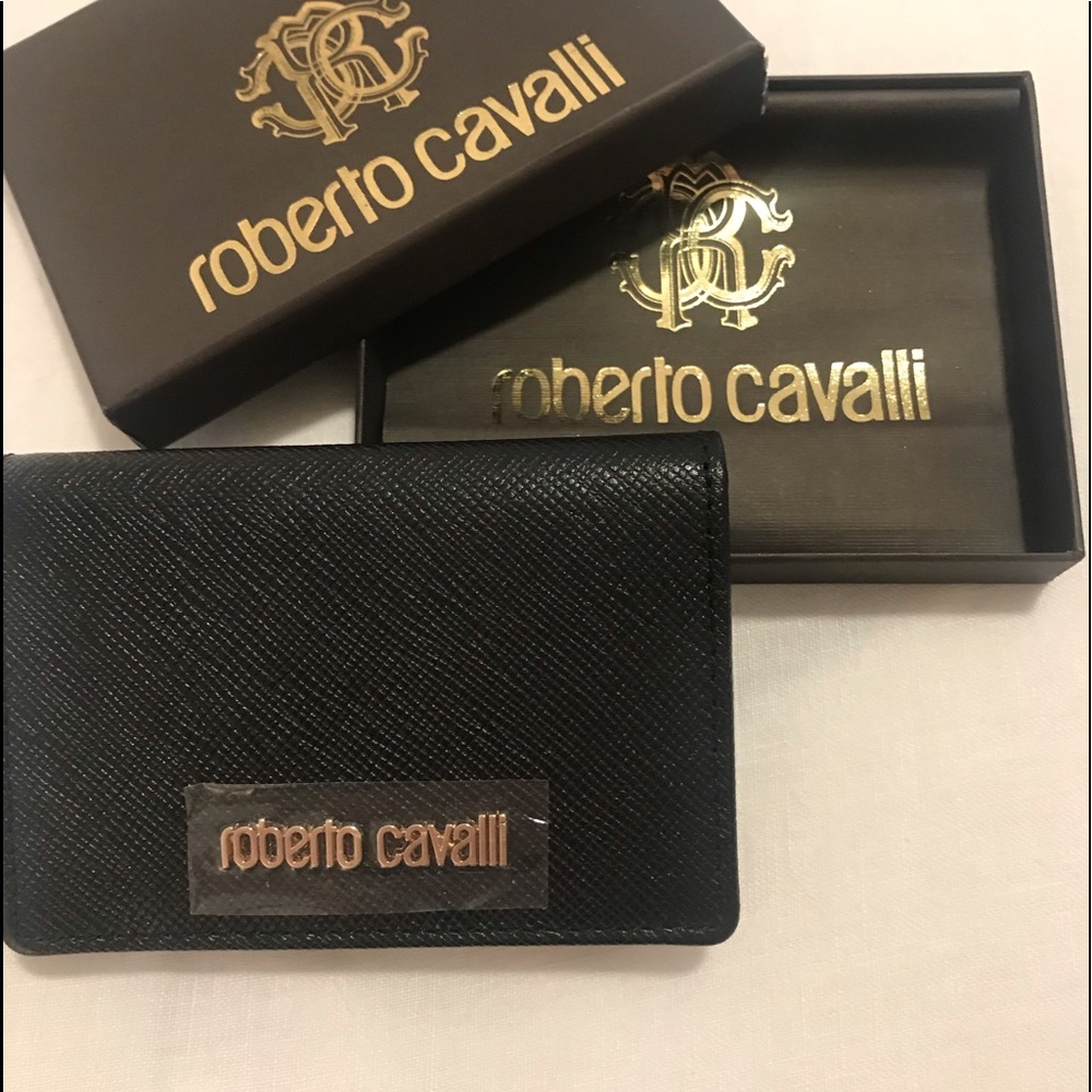 RobertoCavalli NEW wallet blackleather unisex /box